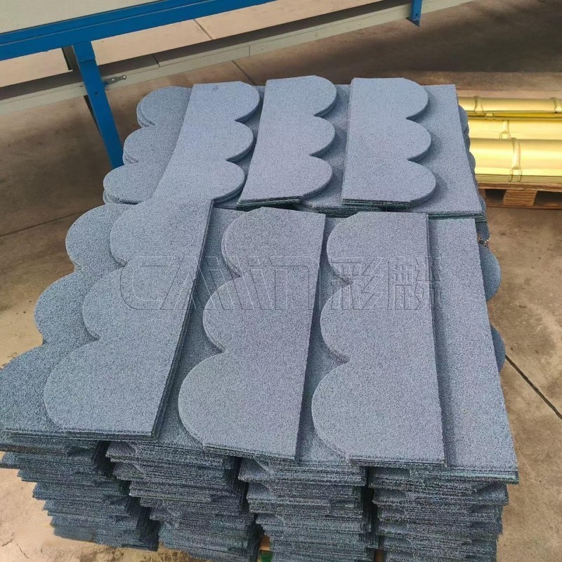 Stone-Coated Steel Fish-Scale Roof Tiles 1