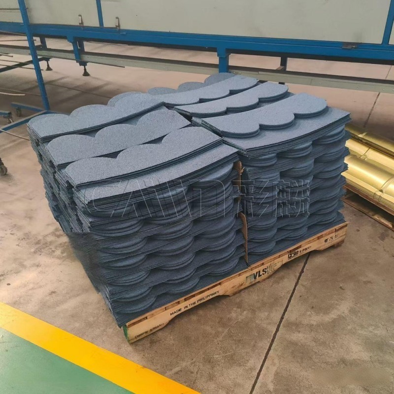 Stone-Coated Steel Fish-Scale Roof Tiles 3