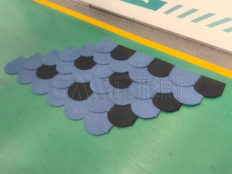 Stone-Coated Steel Fish-Scale Roof Tiles 6