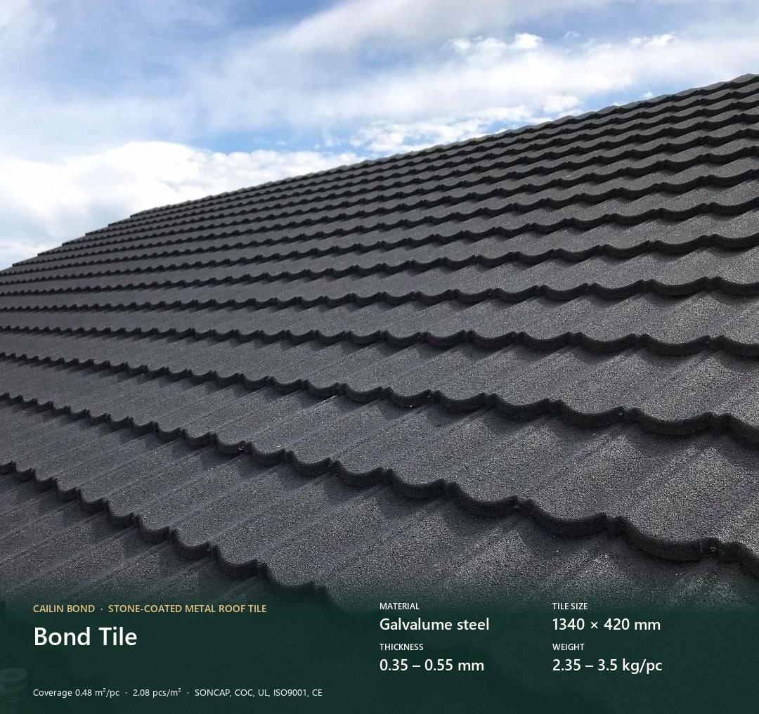 Cailin Bond stone-coated steel roofing project