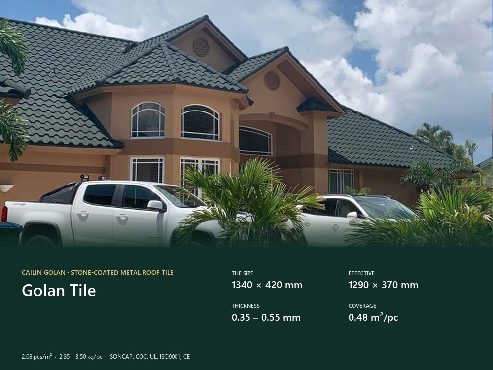 Cailin Golan stone-coated steel roofing project